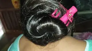 Very Long hair different style. Amazing silky and thick long hair bun, braid and open style.