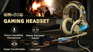 Tatybo Gaming Headset for PS5 PS4 Xbox ONE Switch PC with Noise Cancelling Over-Ear Stereo Bass