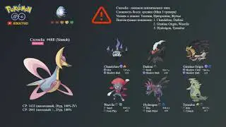 Инфографика Сентябрь: Гайд на рейд-босса Cresselia | Guide Raid Boss Cresselia