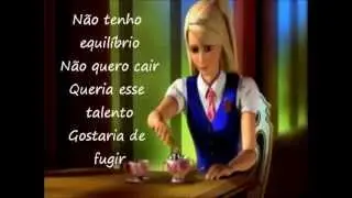 Barbie em a escola de princesas NO TOPO DO MUNDO com legenda.