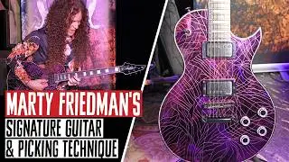 Marty Friedman's Signature Jackson MF-1 & EMG Pickups + His Guitar Playing Technique