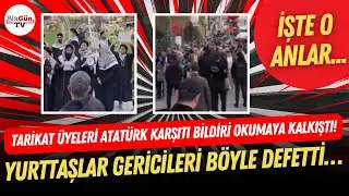 Skandal olay: Tarikat &uuml;yeleri Atat&uuml;rk karşıtı bildiri okumaya kalkıştı!Yurttaşlar gericileri defetti