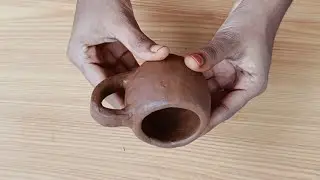 How to make tea cup with clay/ tea cup making with clay