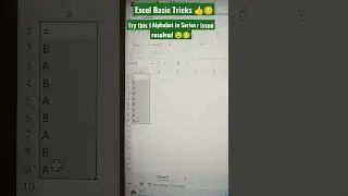 How to fill alphabet series in Excel l Excel fill series l