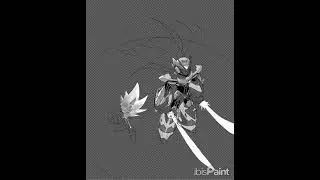 Super Sonic and Dive Armor Zero (art process)