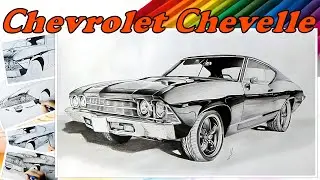Learn How to Draw a Chevrolet Chevelle with Graphite Pencils