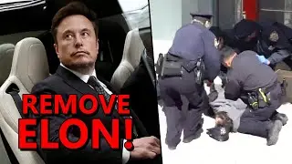 Elon Musk Protesters ARRESTED Inside Tesla Showroom: 