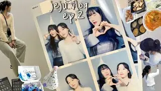 뚜벅이들의 폭우 치는 제주여행기🤦🏻‍♀️⛈️🍊 ep.2 | 제주 비 , 제주 애월 하루필름, 제주 포도뮤지엄, 제주 슬로보트, 제주흑돼지, 제주밤바다, 제주 바다뷰 숙소