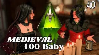 grim basically lives with us now... | Medieval 100 Baby Challenge - P40 | The Sims 4