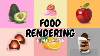 Food Rendering Timelapse | Digital Art | Ibis paint