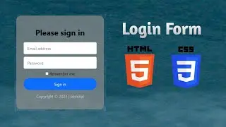 Login Form using Html and Css only  #html #css #htmlform #cssstyling #loginform