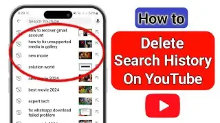 How to Delete Search History on YouTube App [ YouTube New Update | | Clear YouTube Search History