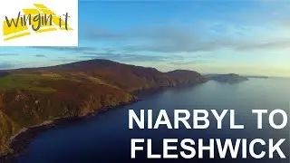 Flying from Niarbyl to Fleshwick, Isle of Man