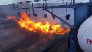HUGE Flame Weeder Tow-Behind Propane Torch
