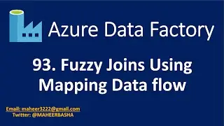 93. Fuzzy Joins Using mapping data flows in Azure Data Factory or Synapse Pipeline