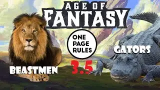 One Page Rules 3.5 testing- Beastmen vs Gators 2000 points