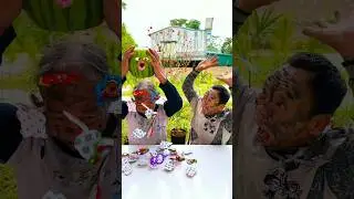 Funny Watermelon Challenge 🤣🍉 #shorts #youtubeshorts #shortsfeed #bushcraft