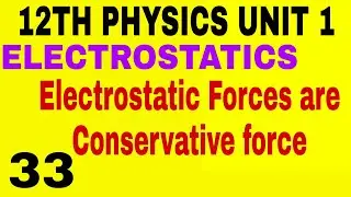 Electrostatic Forces are Conservative force| UNIT 1|V Learning Classes