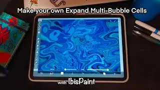 Expand Multi-Bubble Cells Tutorial, IbisPaint Digital Fluid Art #fluidart #ibispaintx #digitalart