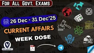 🔥26 - 31 December 2025 Current Affairs | Week Dose#3
