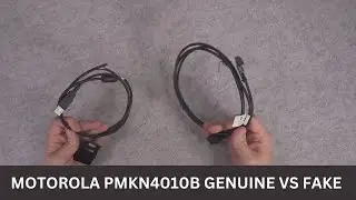 PMKN4010B Motorola programming data cable for DM4000 series - genuine vs chines copy visual compare