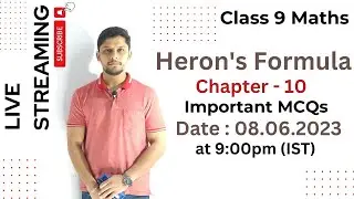 chapter 10 class 9 maths | herons formula class 9 | Heron's Formula Important MCQs