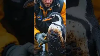 Oil Disaster Survivor: One Penguin's Second Chance #pinguin #antarctica