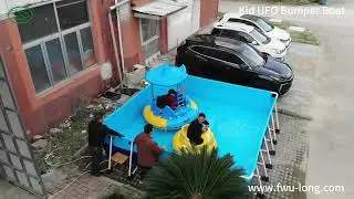 Fwulong Kid UFO Bumper Boats Pool Test | Electric Bumper Boat for Kids