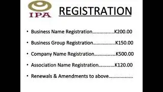 Business Registration with IPA and IRC.