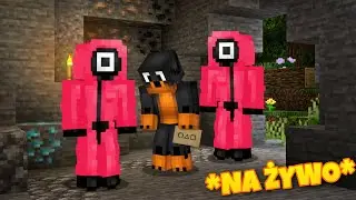 STRAŻNIK ze SQUID GAME PRANK na ABRA, gdy PROWADZI LIVE w Minecraft