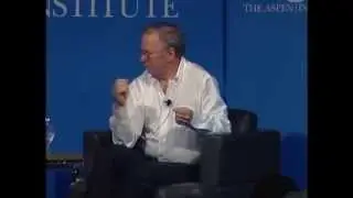 Google's Eric Schmidt with Walter Isaacson on 