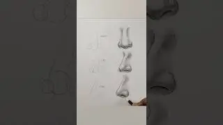 Easy nose drawing steps ✍🏻 #pencil #art  #pencildrawing