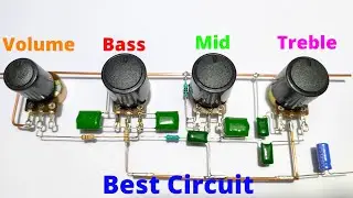 Volume Bass Treble Mid control circuit | Bass Treble Mid circuit diagram ||