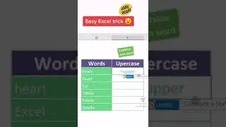 How To Capitalize Each Words all at once - Excel Spreadsheet