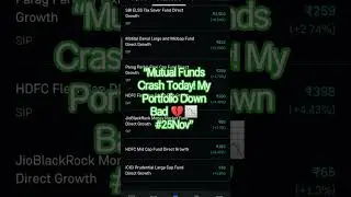 Today&rsquo;s MF Update: Unexpected Loss! 25 Nov Breakdown 📉&rdquo; #sip #sipreturns #sipupdate #mutualfunds