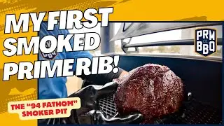 My first smoked Prime Rib - Smoker pit
