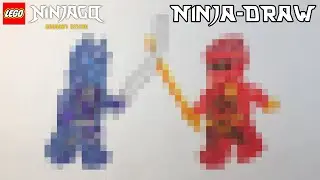 Ninja-Draw 50 минут (Воин в маске волка VS Кай) LEGO Ninjago Dragons Rising