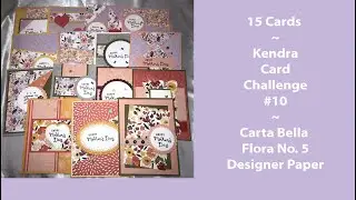 15 Cards Using Kendra&rsquo;s Card Challenge #10 | KCC10 | Colorado Craft Co. & Pink & Main
