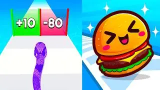 Snake Run Race vs Food Run || Epic GOAT Gameplay 🔥 Max Funny Moments Walkthrough (Android, iOS) EP18
