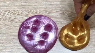 DIY Metallic Slimes! Pink, Gold, Crunchy Slimes!
