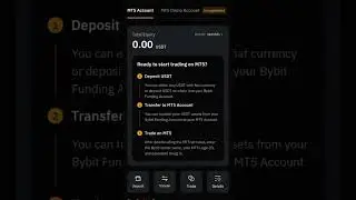 как пополнить свой счет MT5 через брокера Bybit #криптовалюта #форекс #трейдинг