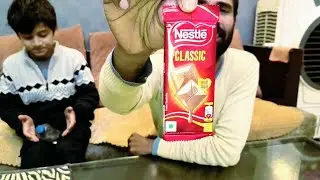 Nestle classic chocolate koun jeetega aj flip the bottle challenge mein 🍫🍫🍫🍫