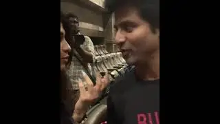 sivakarthikeyan at doctor movie 🍿🎥 show with singer nithyashree😀😀kalaichify her😂😂