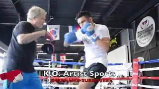 JOSE RAMIEZ RIPPING HAND PADS W/ FREDDIE ROACH!