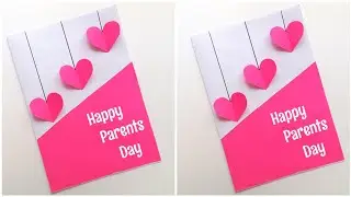 Parents Day Card For Mom & Dad &bull; Parents day greeting card 2022 &bull; How to make easy card for parents