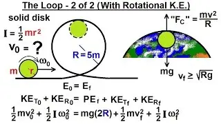 Physics 8.5   Rotational Kinetic Energy (16 of 19) The Loop (With Rotational K.E.)