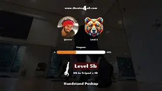 Progress @zarrar 40% | l5b - Pike Float x 10 reps | HSPU - Thenics4All