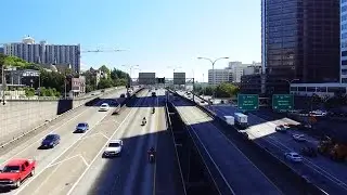 Cars Driving on City Highway Time Lapse Stock Video