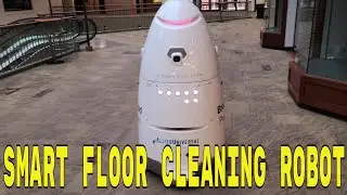 Smart Robot Cleaner At Mall Cleaning So Cool