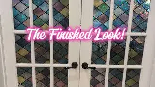 DIY Stained Glass French Door Transformation | Homeschool Room Upgrade |  Budget-Friendly Project